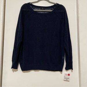 J.GREW Linen Long Blue Sleeves T-SHIRT
Size Large